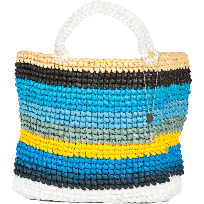 HAND WOVEN RECYCLED BEACH BAG