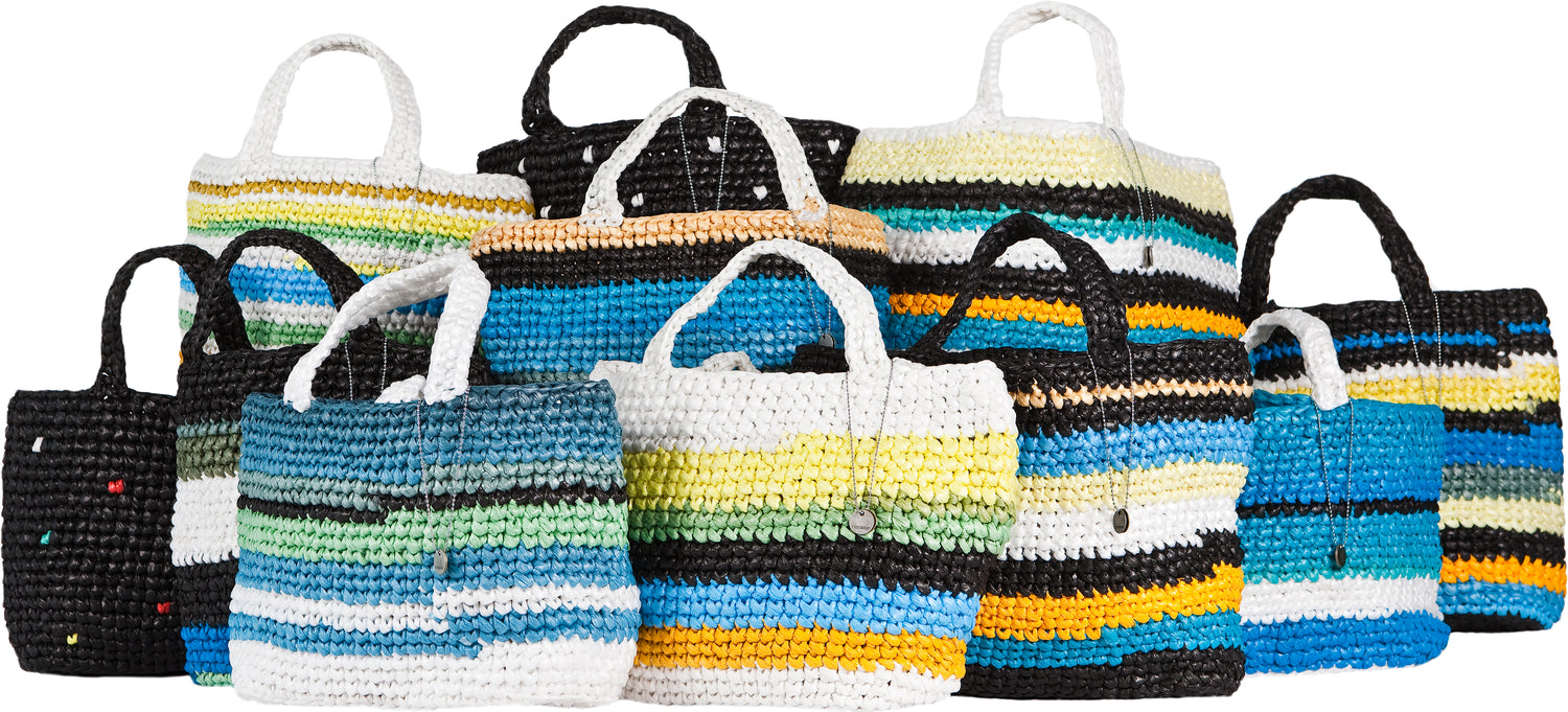 HAND WOVEN RECYCLED BEACH BAG