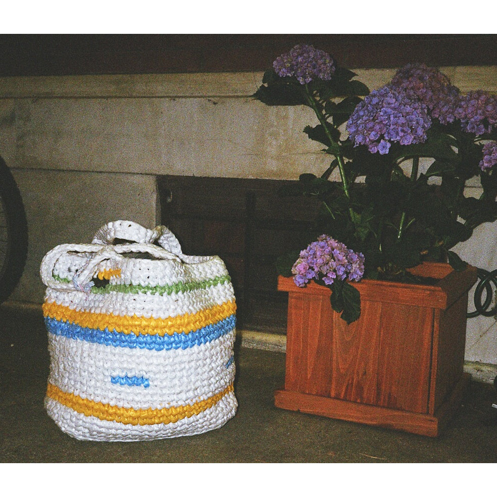 HAND WOVEN RECYCLED BEACH BAG