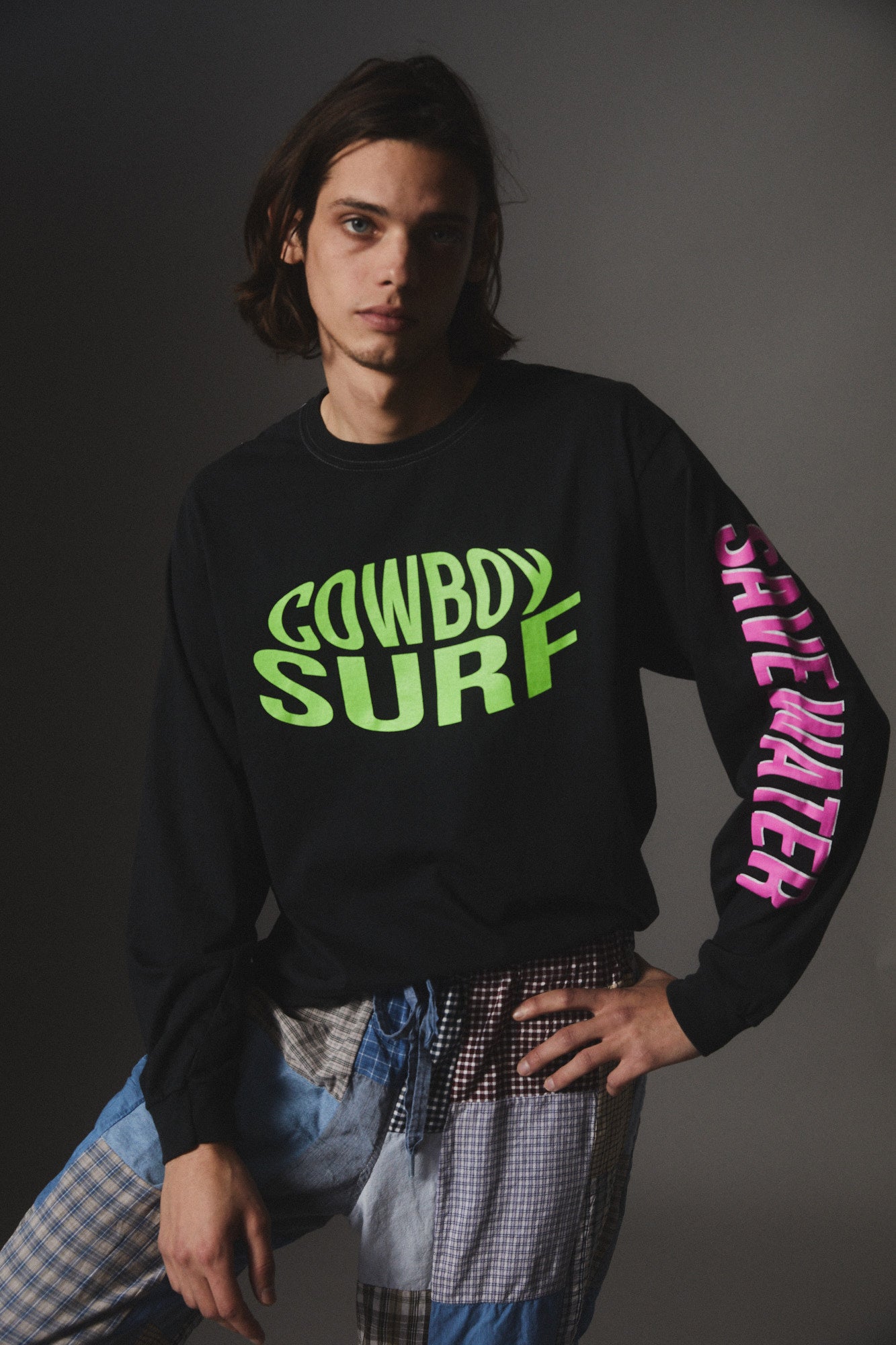 COWBOY SURF SAVE WATER LONG SLEEVE TEE