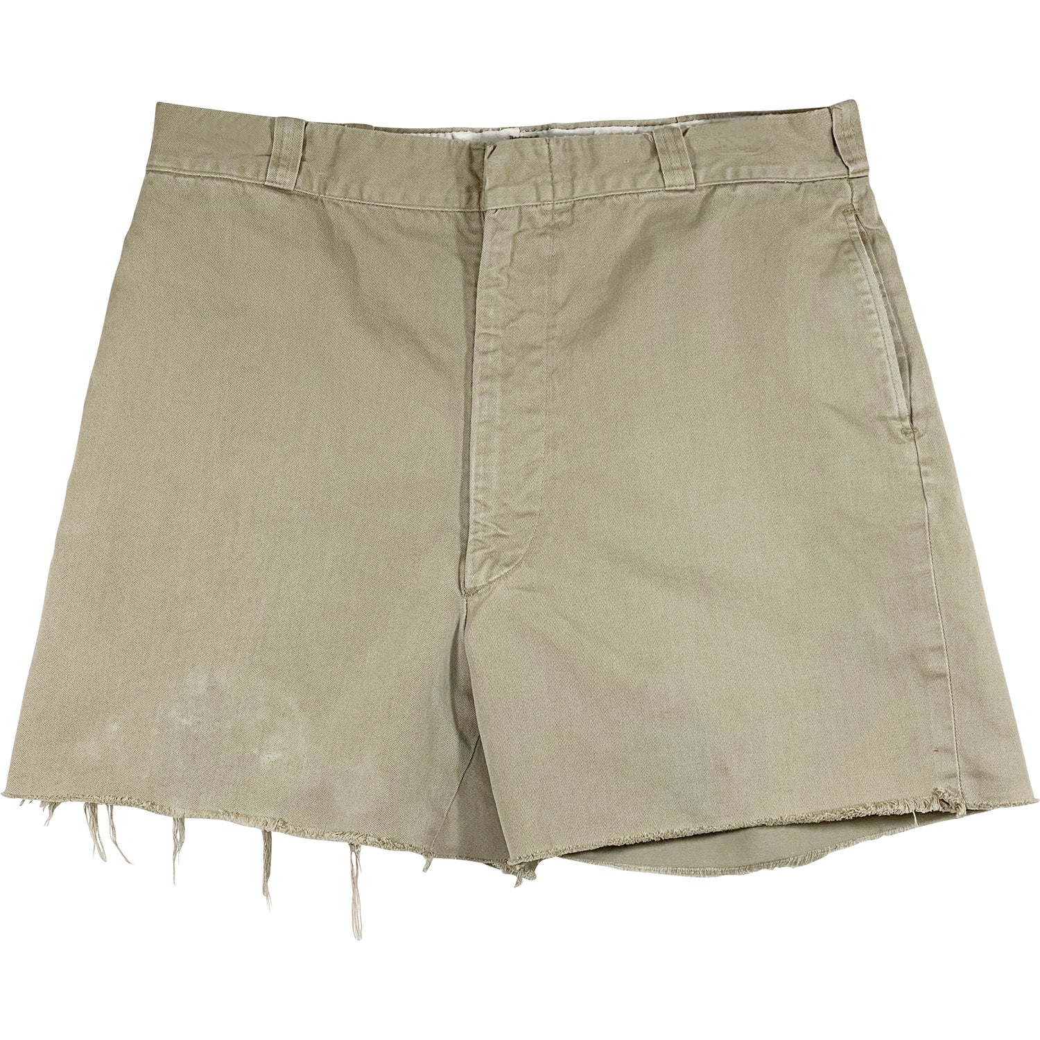 VINTAGE KHAKI CUT-OFF SHORTS