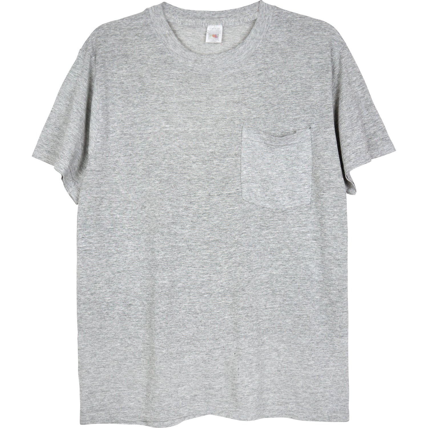 VINTAGE HEATHER GREY HANES POCKET T-SHIRT