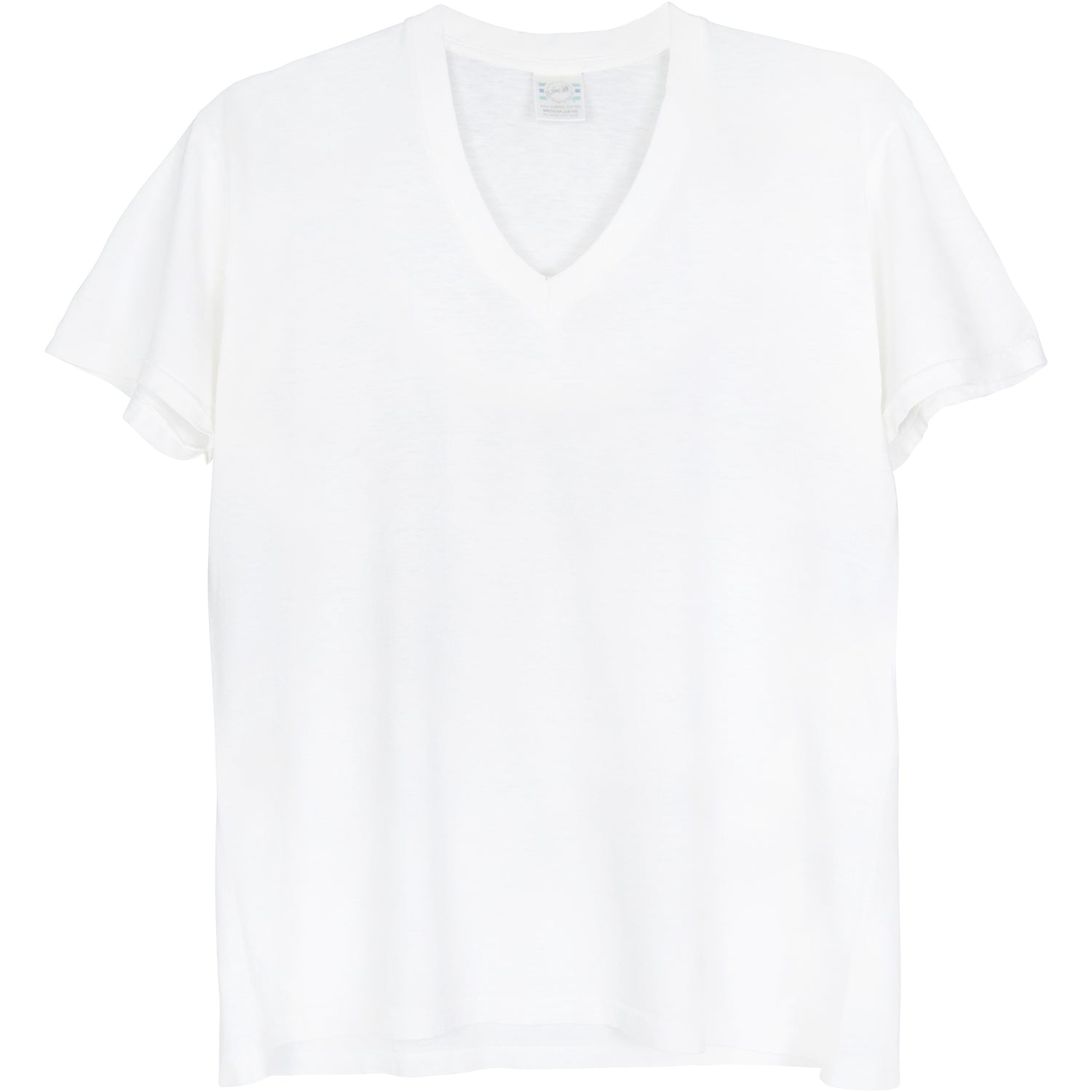 VINTAGE WHITE V-NECK T-SHIRT