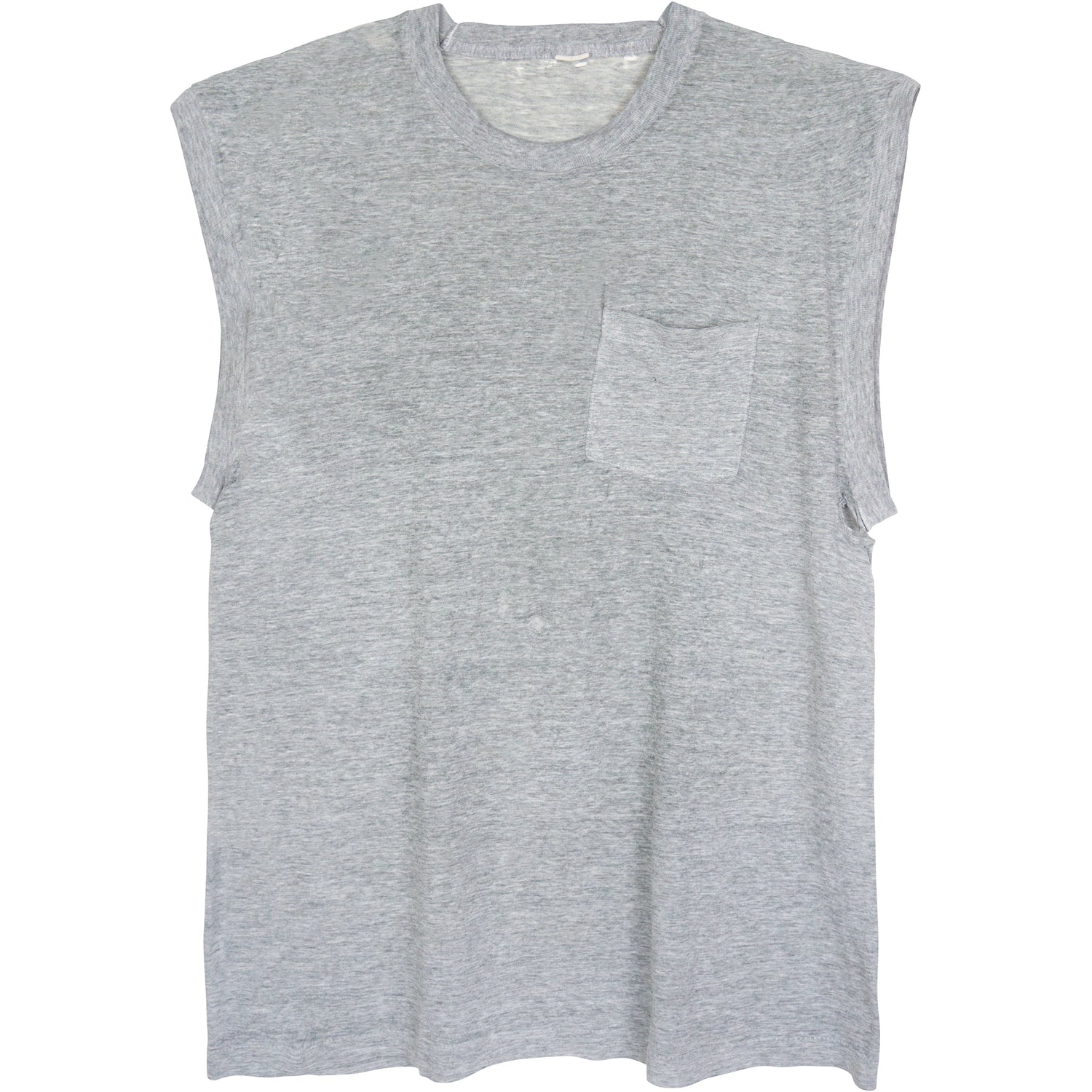 VINTAGE HEATHER GREY MUSCLE T-SHIRT