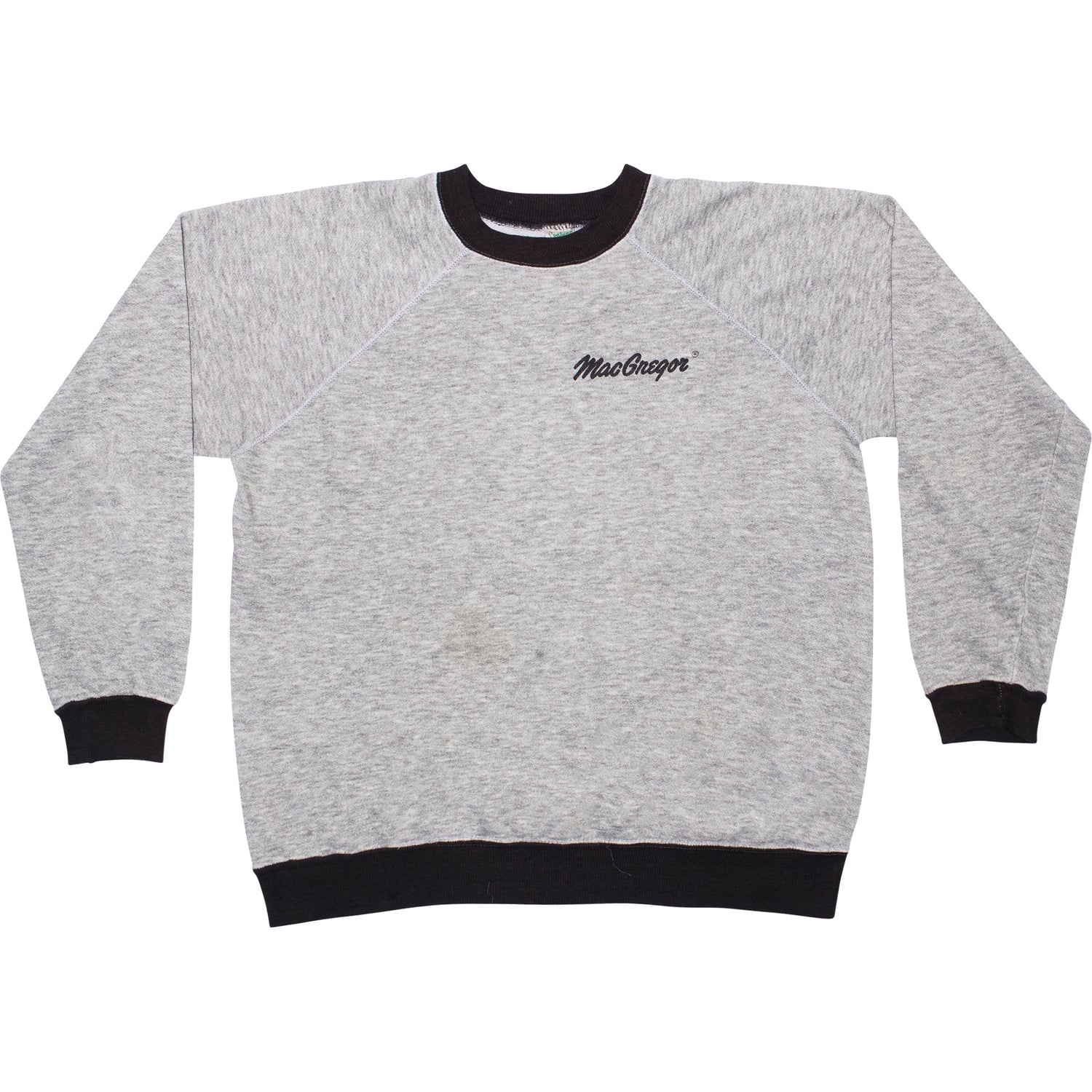 MacGregor Sportswear Vintage Cropped T-Shirt Medium Gray Tri Blend