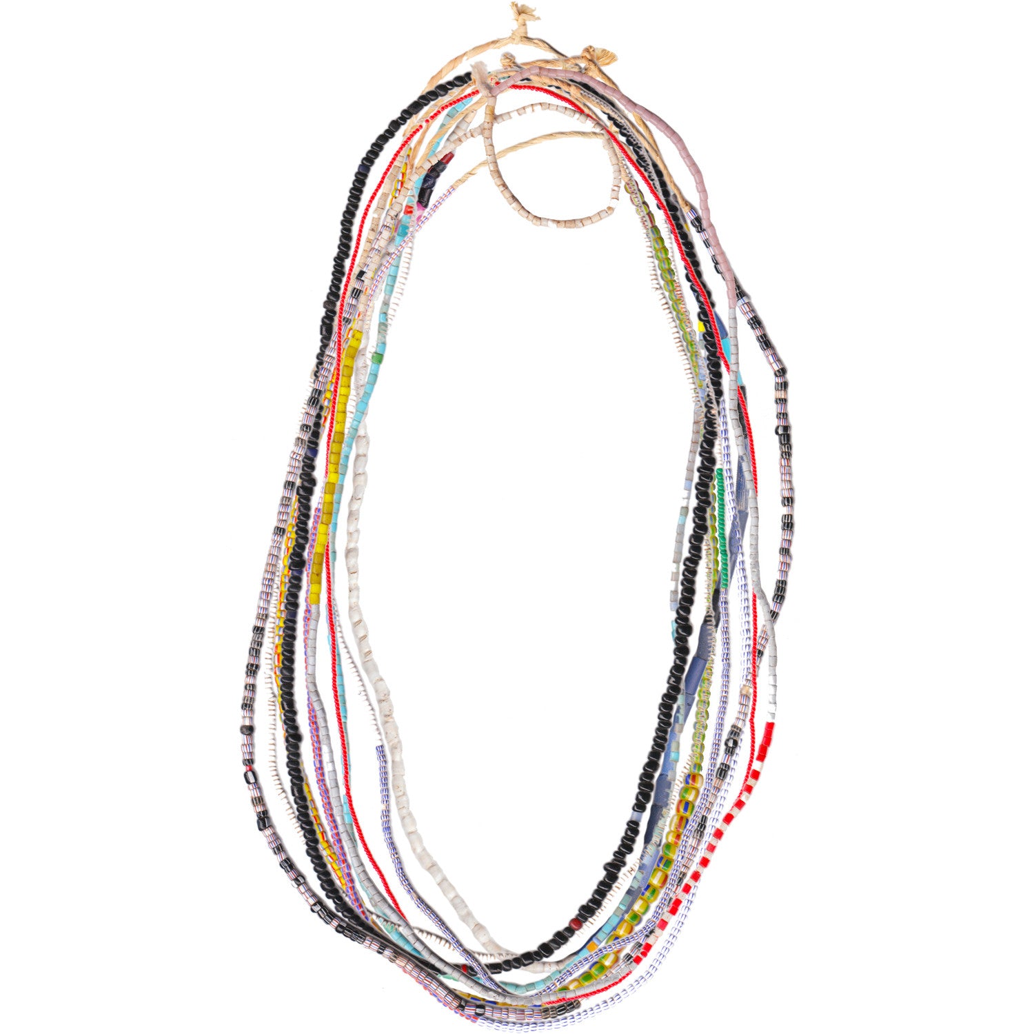 FIVE AFRICAN BEAD STRINGS